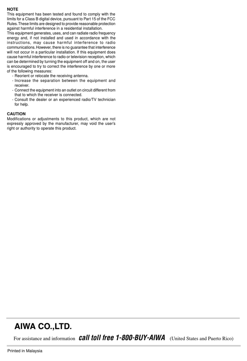 Aiwa AV-D67 operating instructions