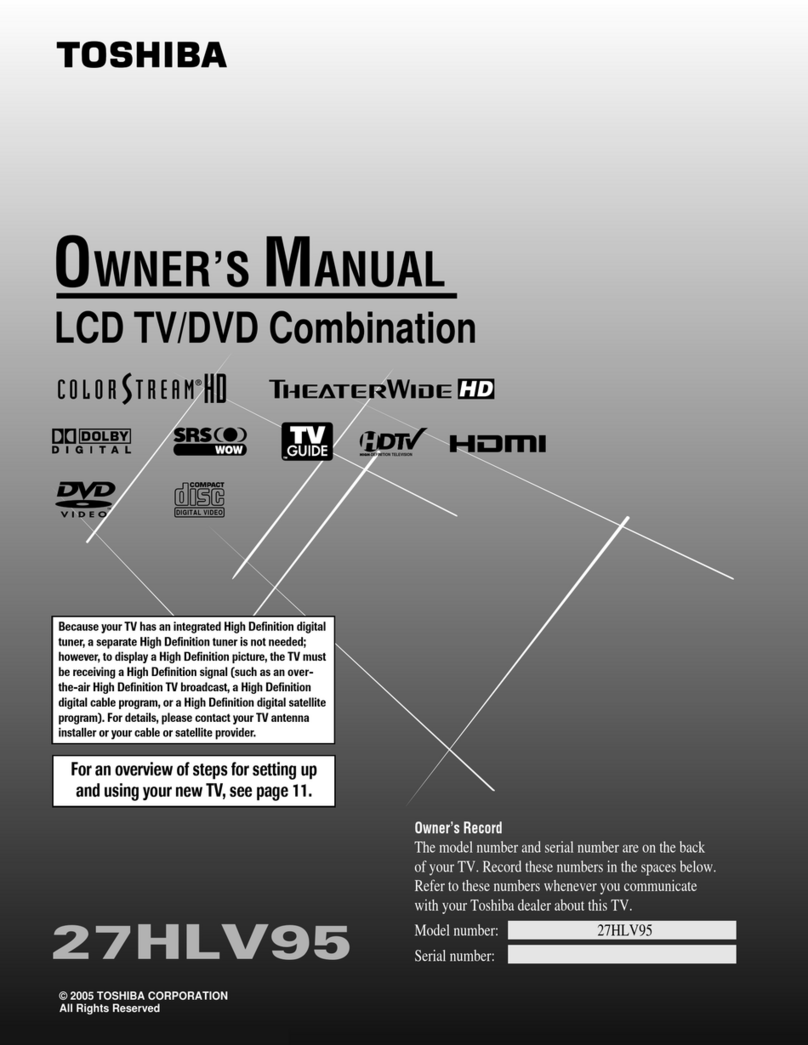Toshiba 27HLV95 owner's manual