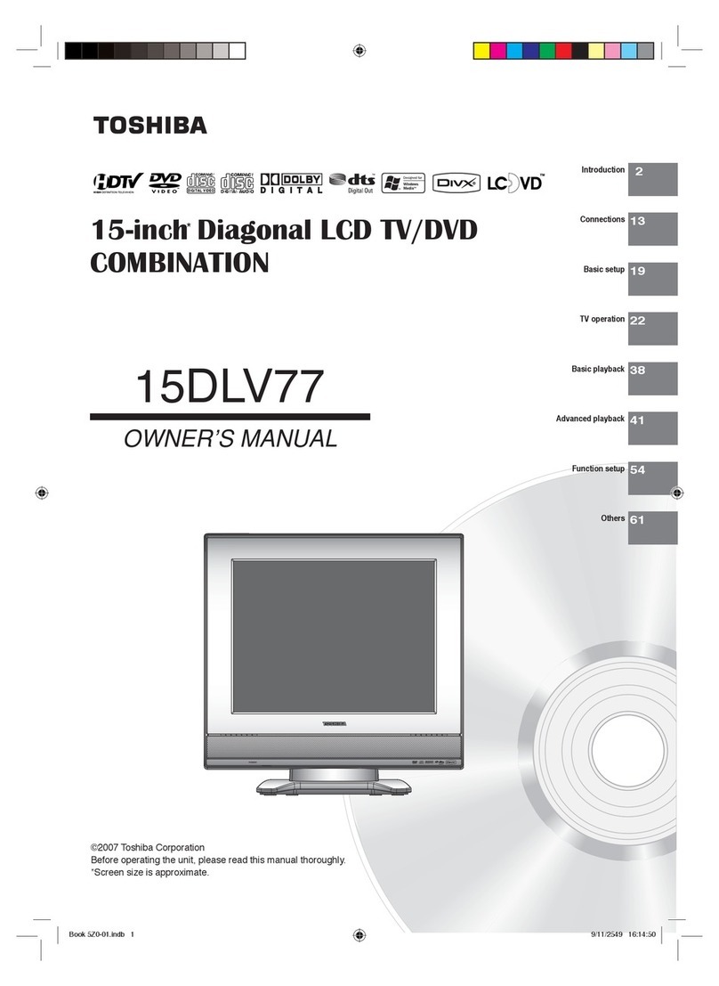 Toshiba 15DLV77 - 15" LCD TV User manual