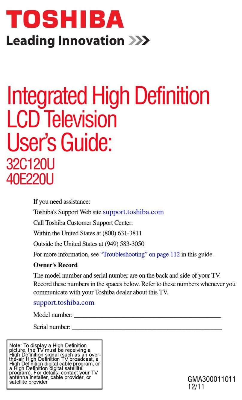 Toshiba 32C120U User manual Toshiba 32C120U User manual