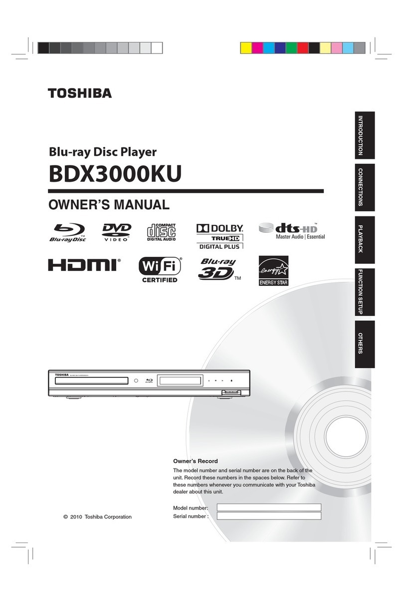 Toshiba BDX3000KU User manual