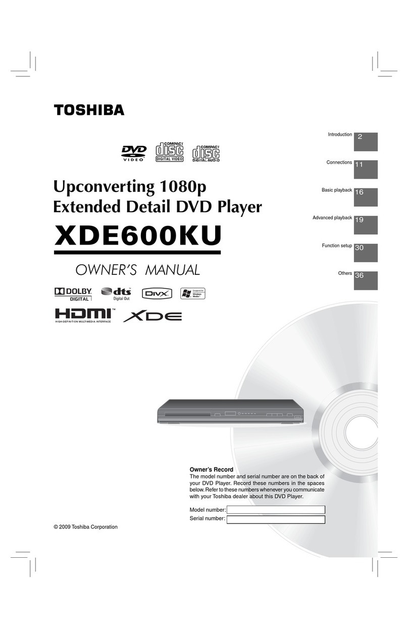 Toshiba XDE600KU User manual