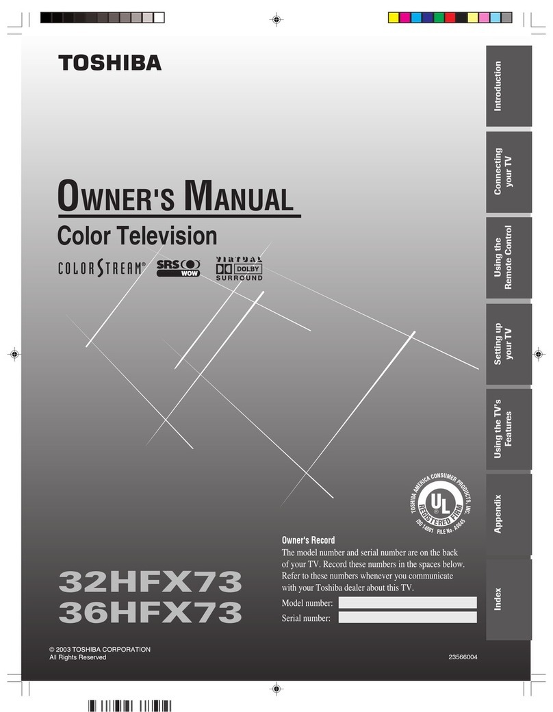 Toshiba 32HFX73 User manual Toshiba 32HFX73 User manual