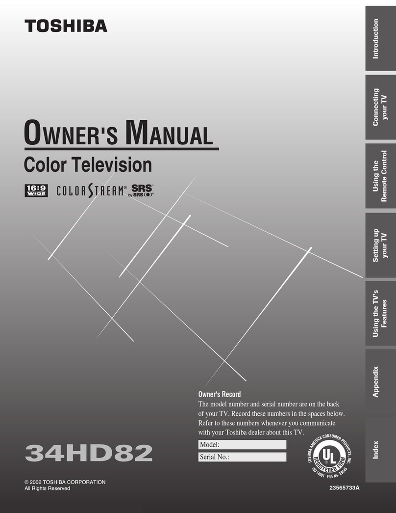 Toshiba 34HD82 User manual Toshiba 34HD82 User manual