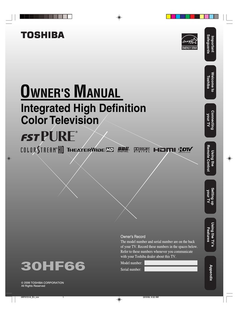 Toshiba 30HF66 User manual