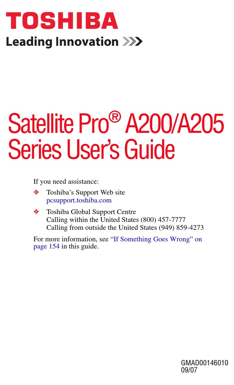 Toshiba A200-EZ2204X - Satellite Pro - Core 2 Duo... User manual