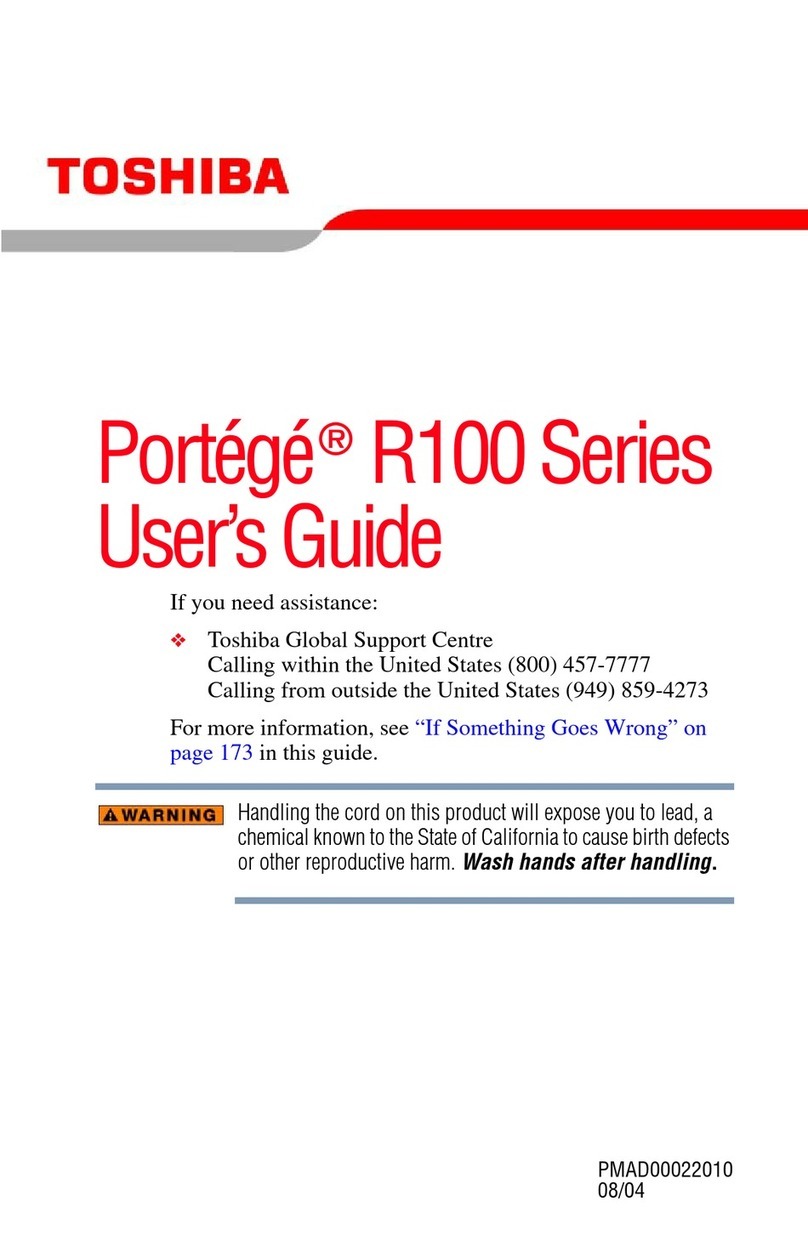 Toshiba Portege R100 user guide