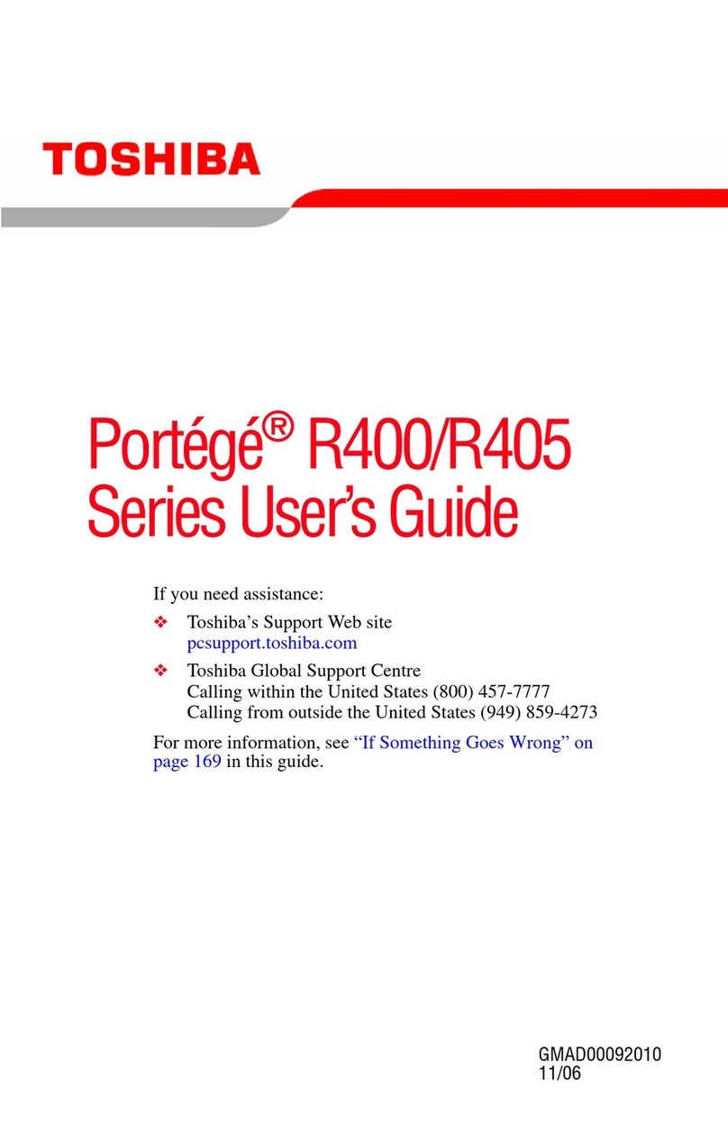 Toshiba R400 S4832 - Portege - Core Duo 1.2 GHz user guide