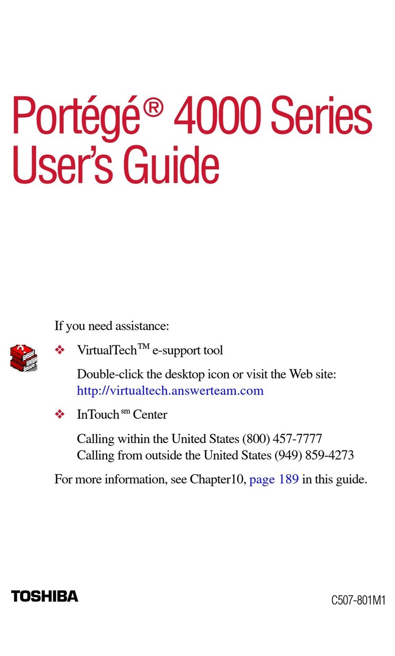 Toshiba Portege 4000 User manual