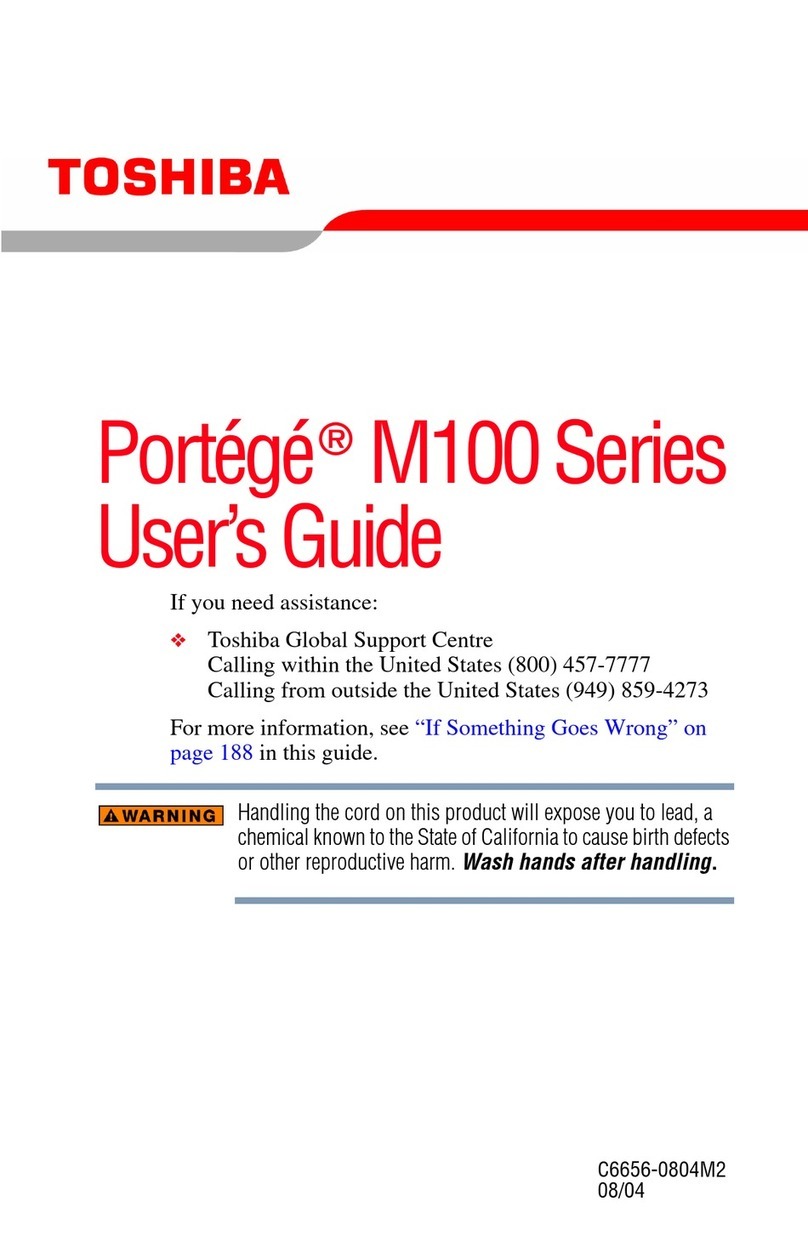 Toshiba Satellite M100 Series user guide