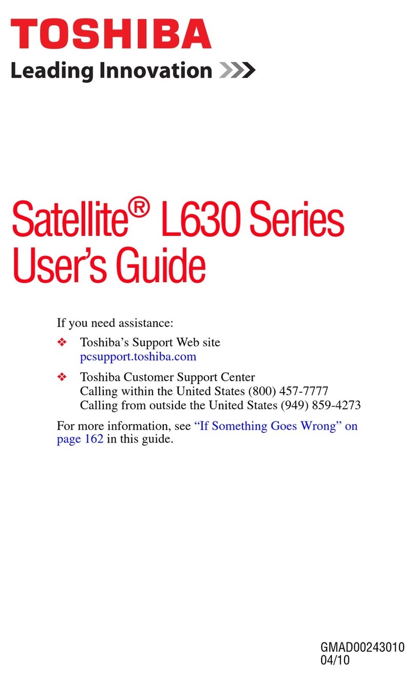 Toshiba Satellite L630-BT2N13 User manual