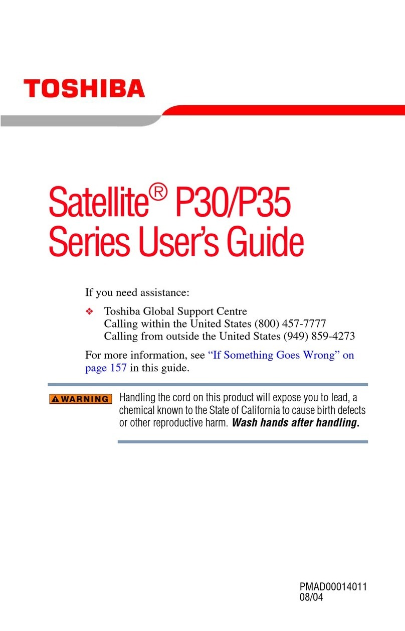 Toshiba P30-S6362ST User manual