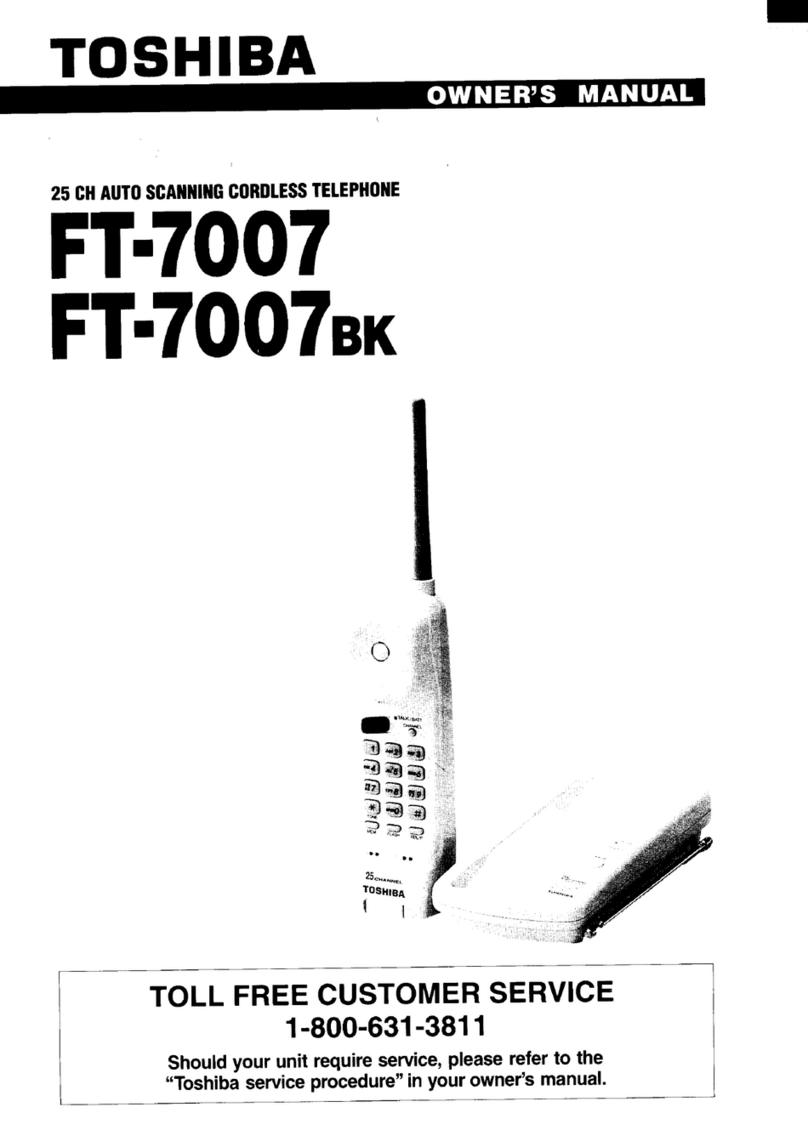 Toshiba FT-7007 owner's manual