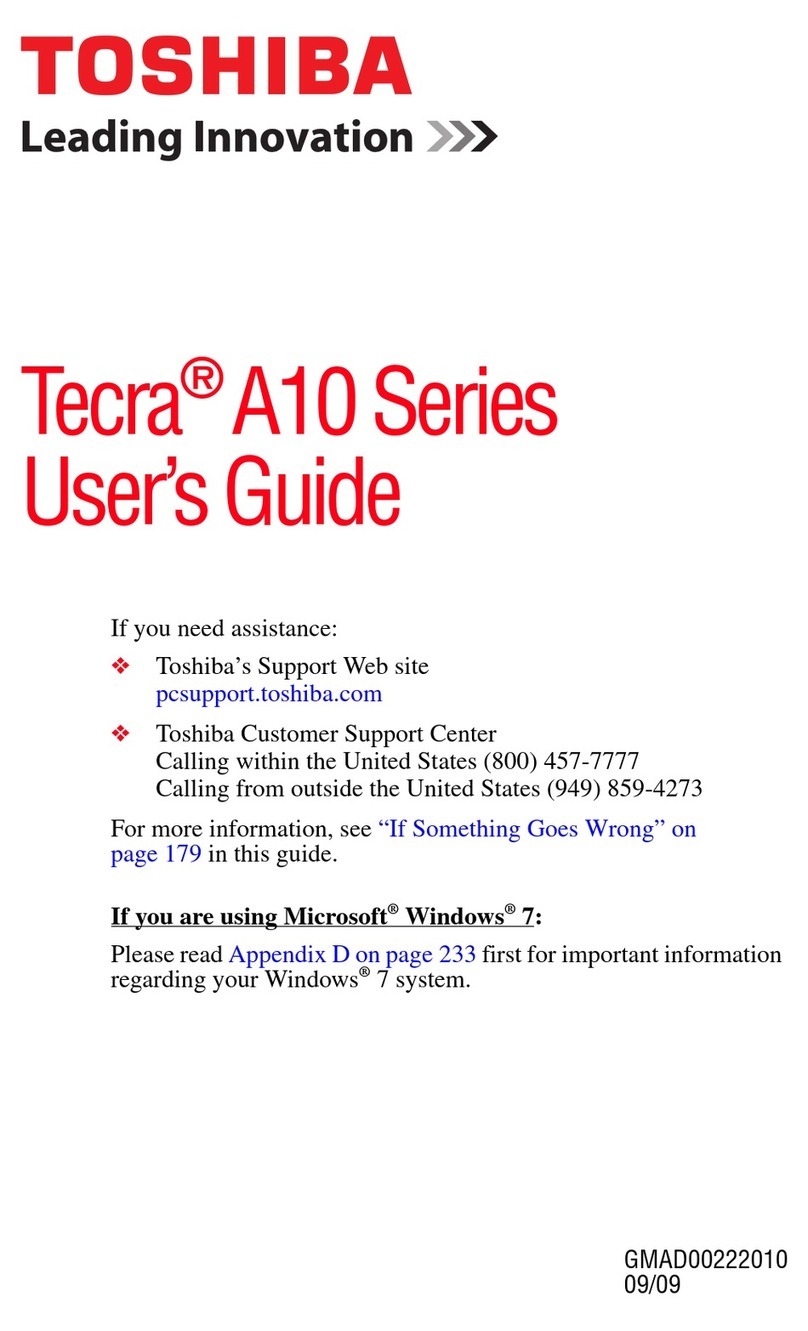 Toshiba Tecra A10-S3551 User manual
