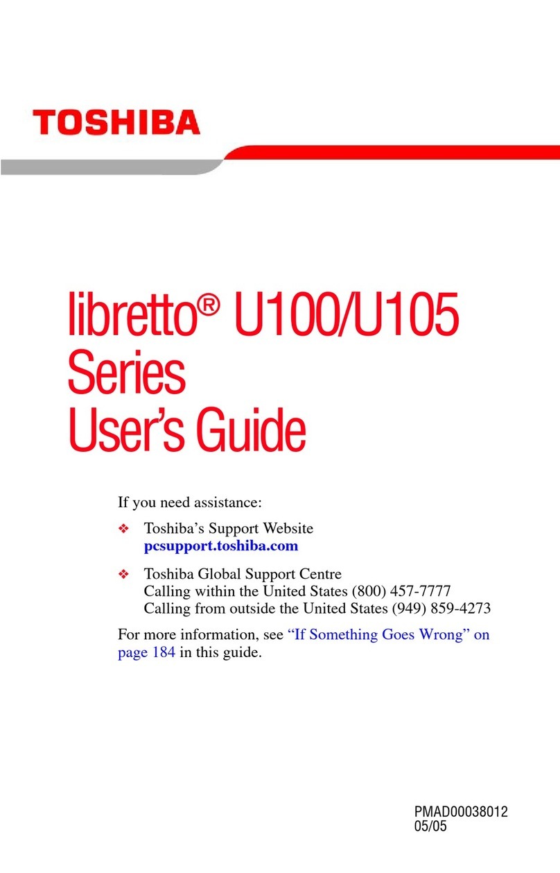 Toshiba libretto U105 Series User manual
