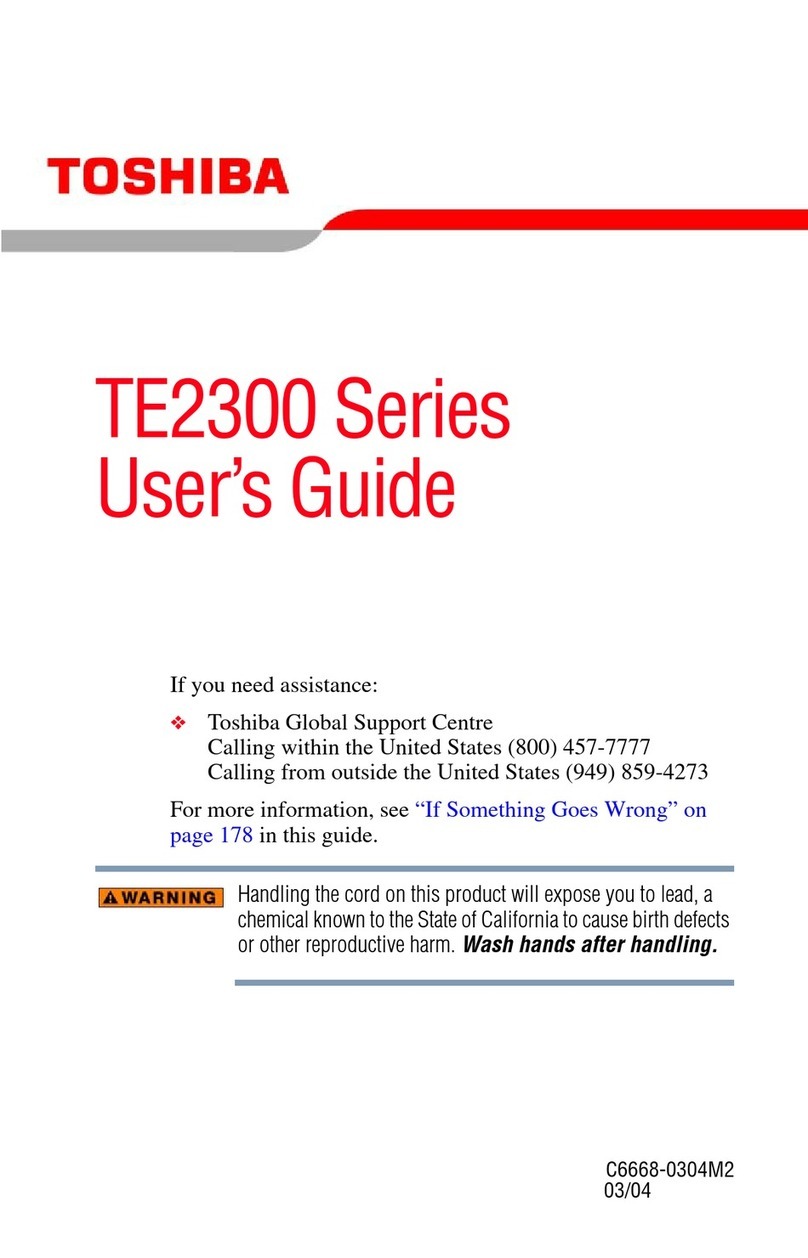 Toshiba Tecra TE2300 user guide