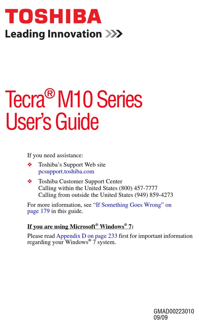 Toshiba Tecra M10-S3451 User manual