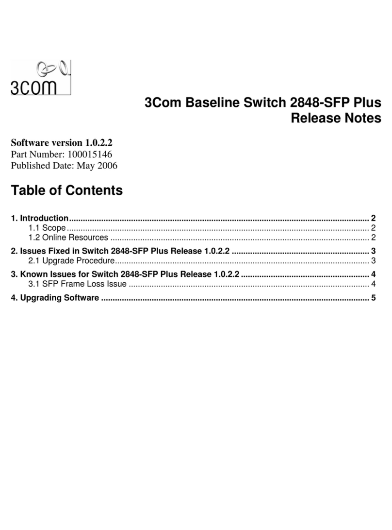 3Com 2848 SFP - Baseline Switch Plus Instruction Manual