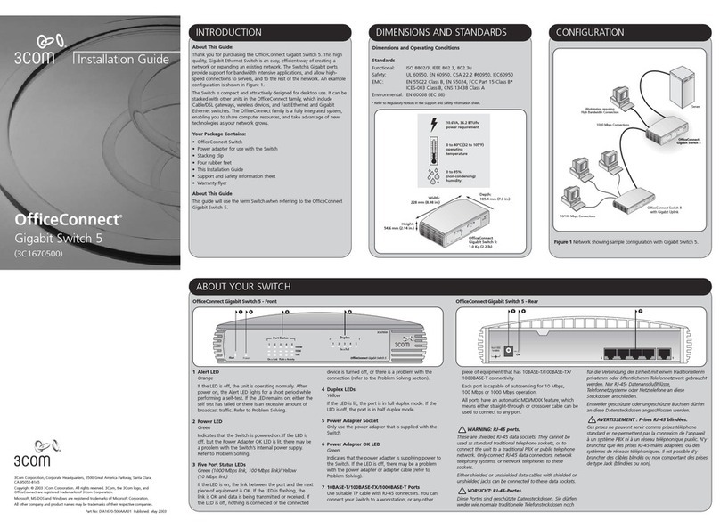 3Com OfficeConnect 5 User manual 3Com OfficeConnect 5 User manual