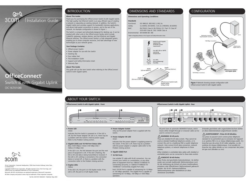 3Com OfficeConnect 8 User manual