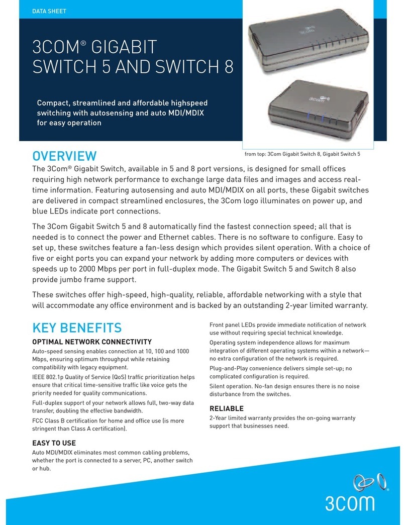 3Com Gigabit Switch 8 User manual 3Com Gigabit Switch 8 User manual