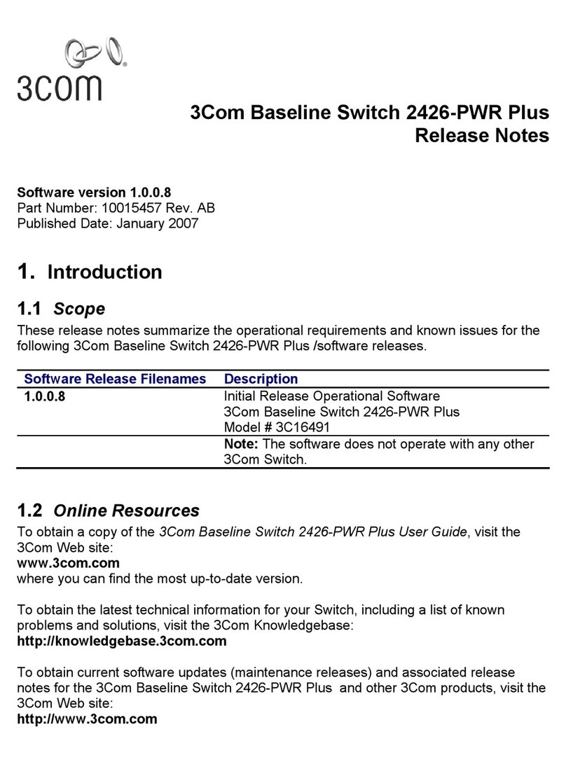 3Com 2426-PWR - Baseline Switch Plus release note