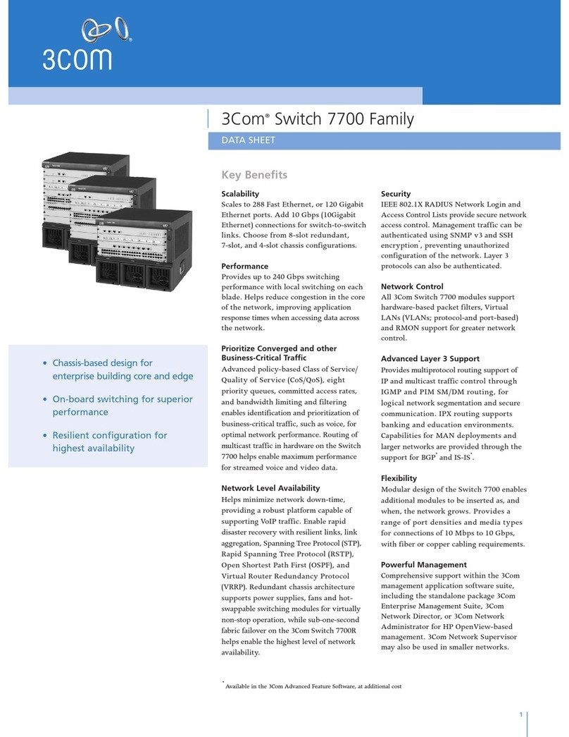 3Com Switch 7700 User manual