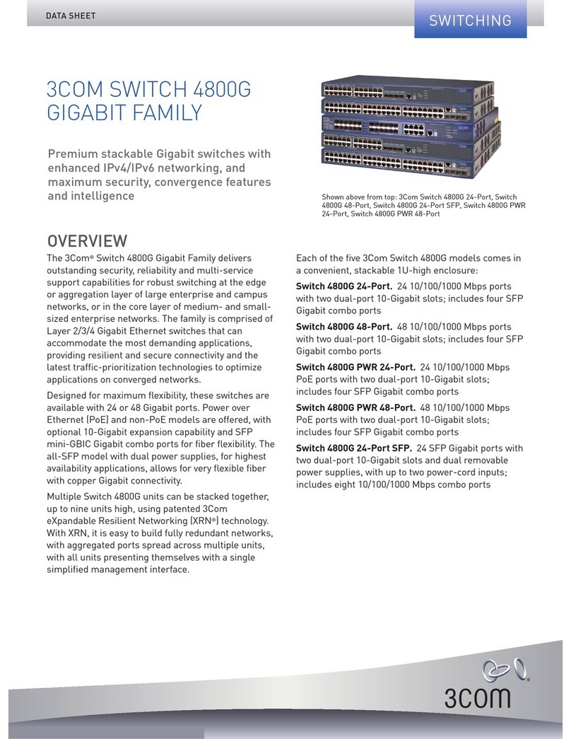 3Com 4800G Series datasheet