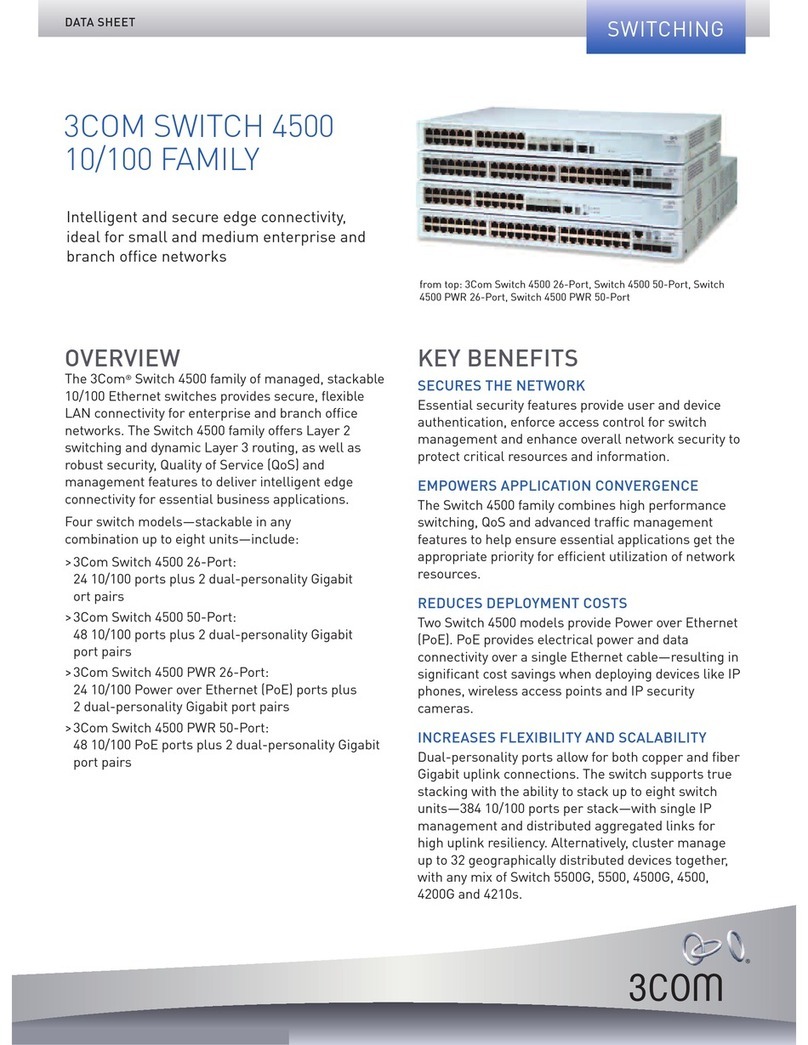 3Com Switch 4500 Family User manual