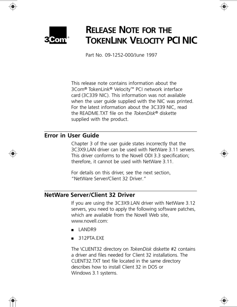 3Com TokenLink 3C339 Instruction Manual
