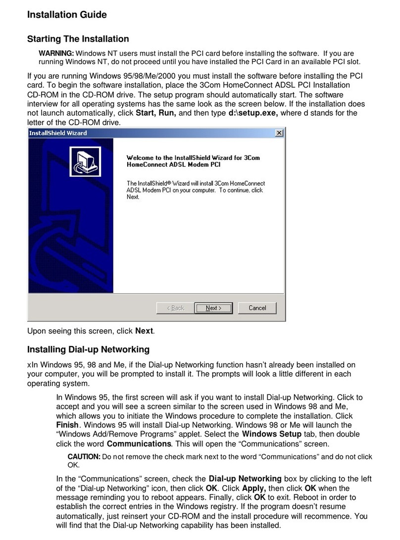 3Com HomeConnect 3CP3617B User manual