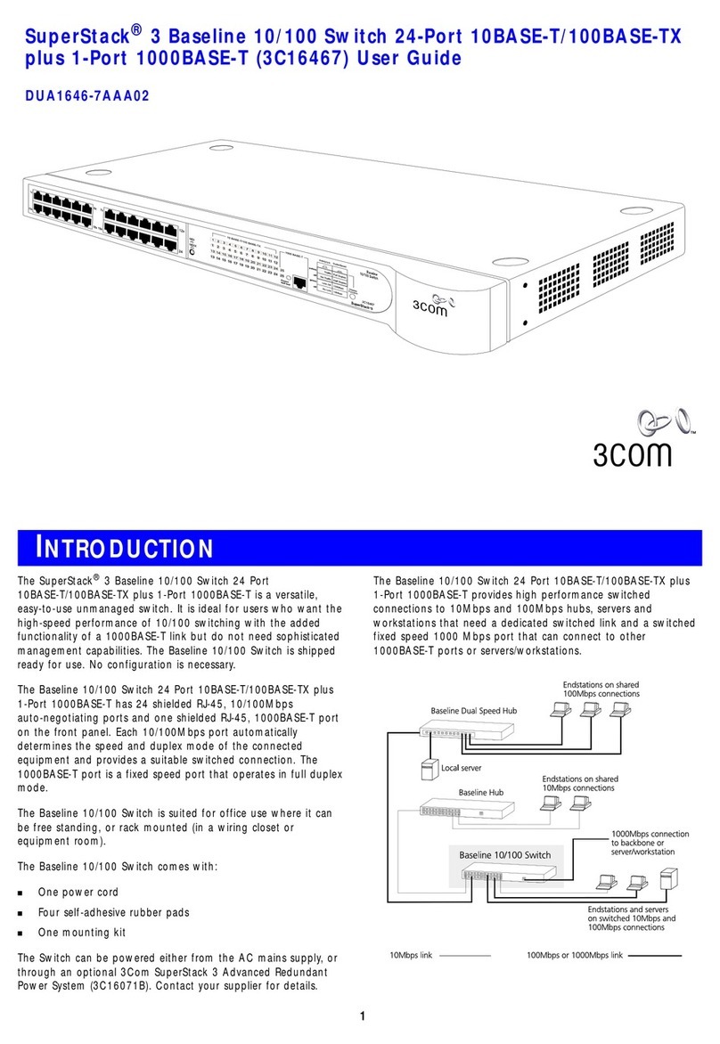3Com SuperStack 3 3C16467 User manual