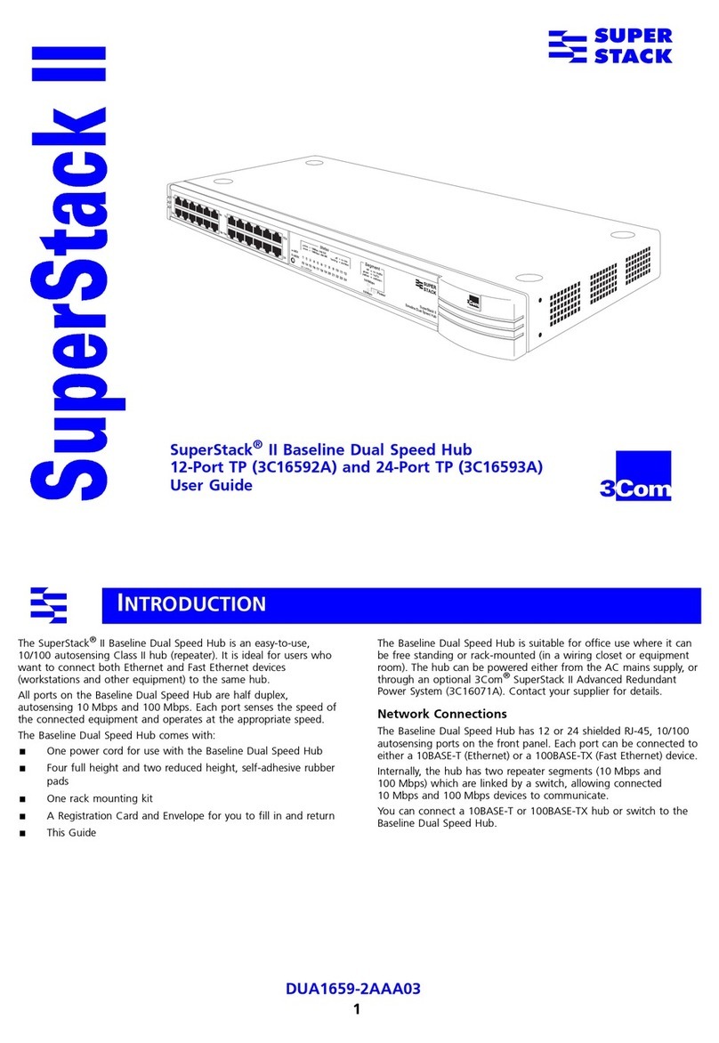 3Com SuperStack II 3C16592A user guide