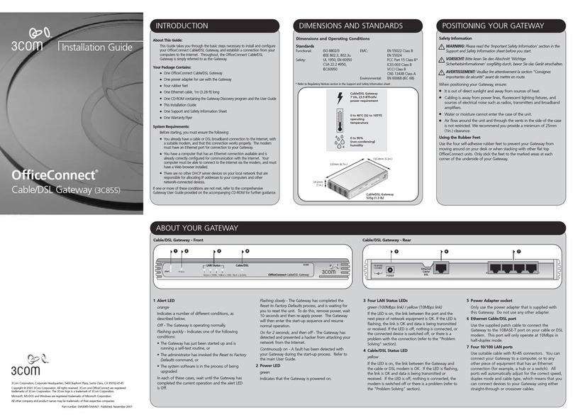 3Com OfficeConnect 3C855 installation guide 3Com OfficeConnect 3C855 installation guide