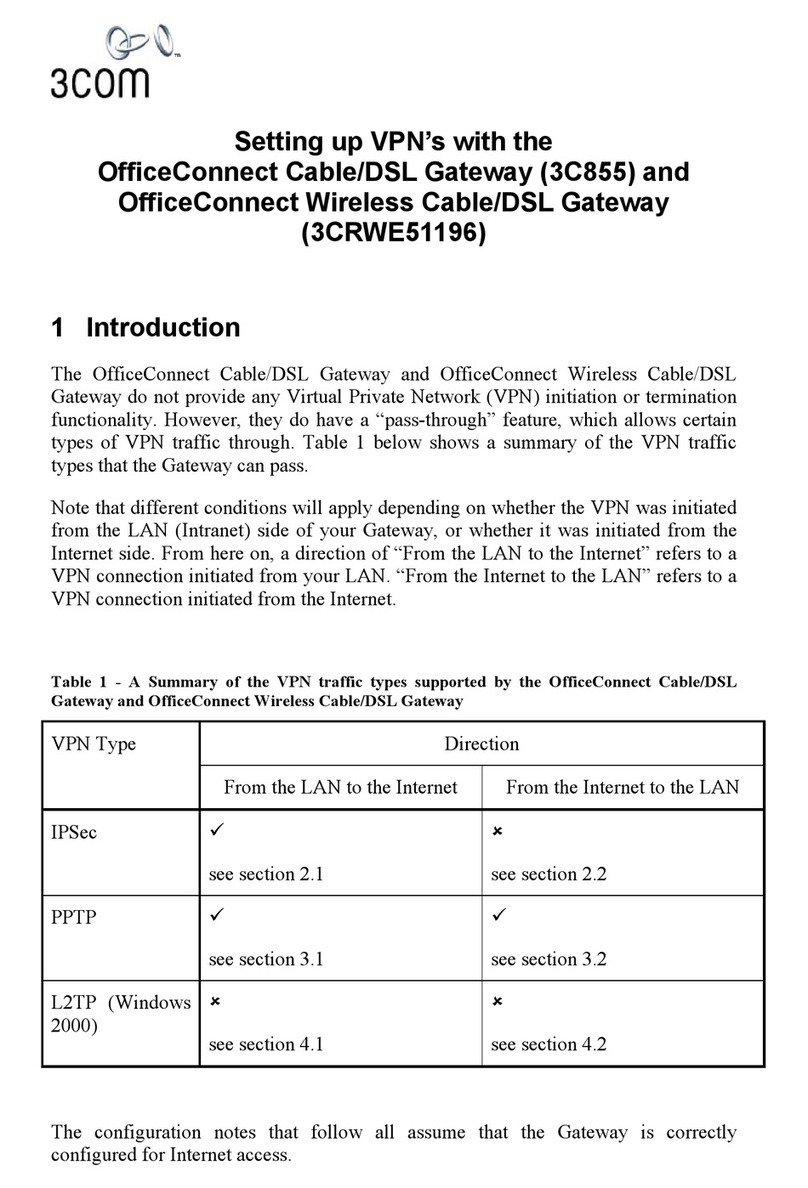 3Com OfficeConnect 3C855 Setting up