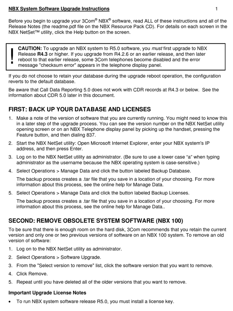 3Com NBX 100 Quick start guide