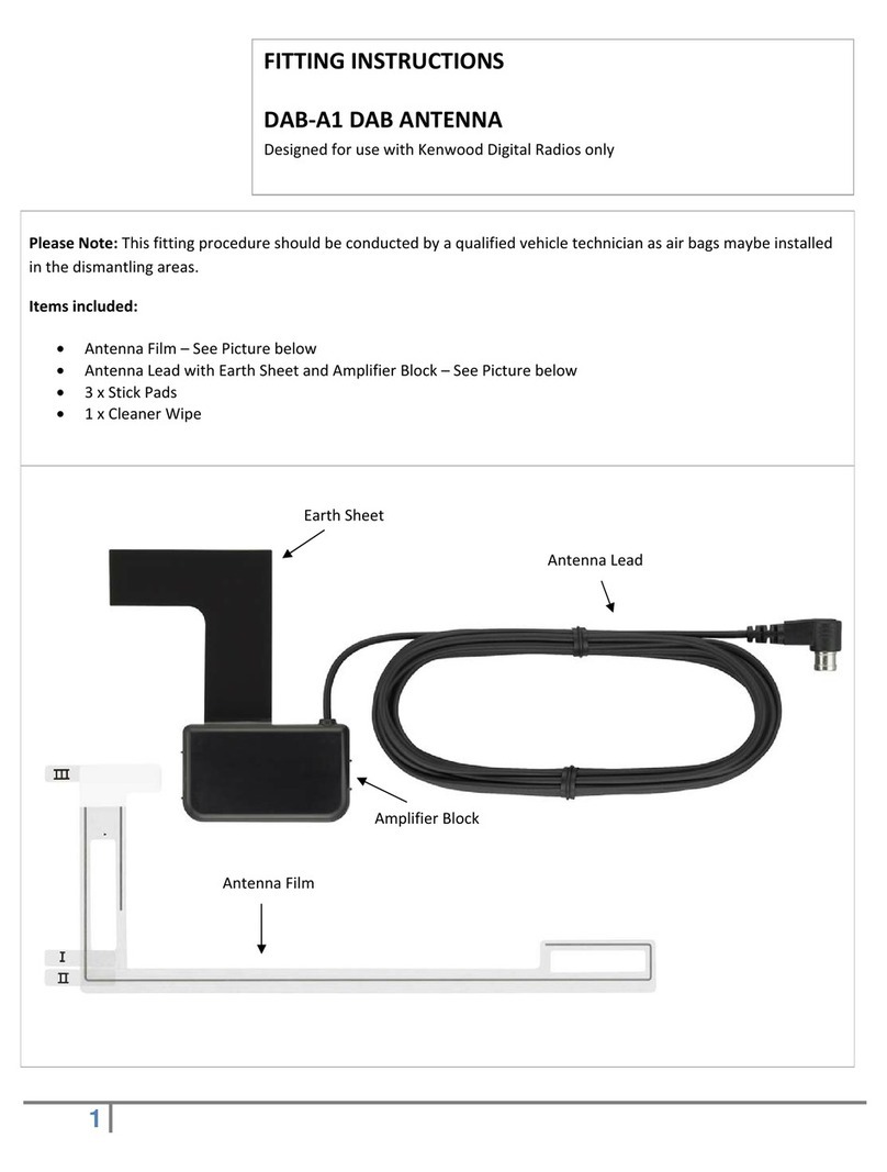 Kenwood DAB‐A1 Fitting instructions