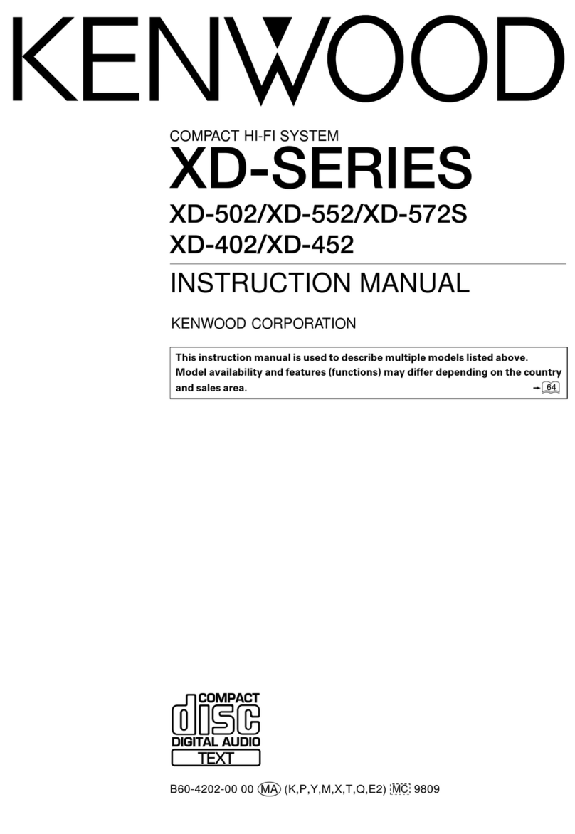 Kenwood XD-552 User manual