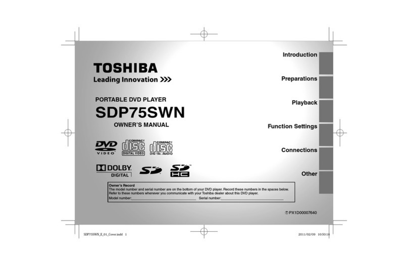 Toshiba SDP75SWN owner's manual