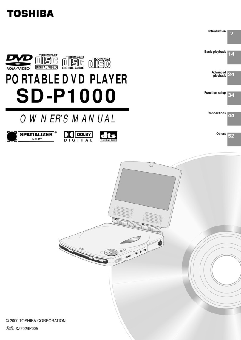 Toshiba SD-P1000 owner's manual