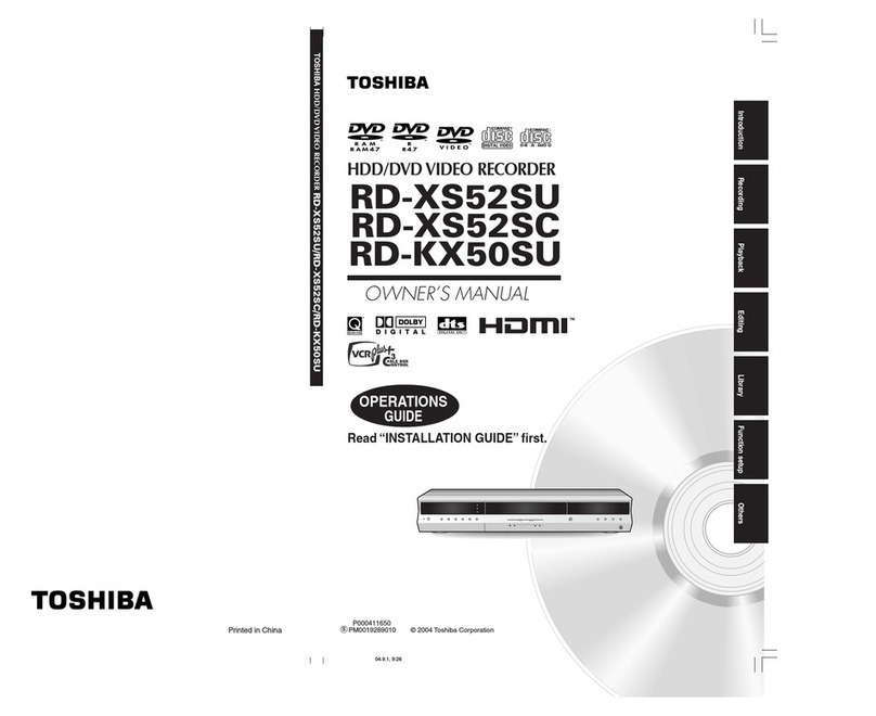 Toshiba RD-KX50SU User manual