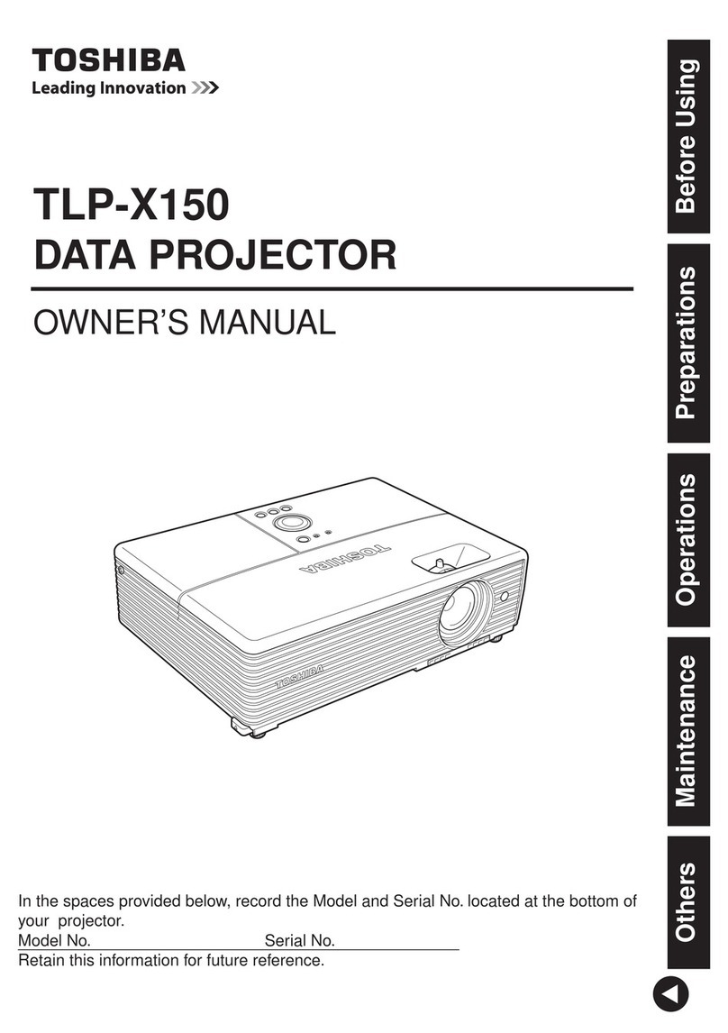 Toshiba TLP-X150U User manual