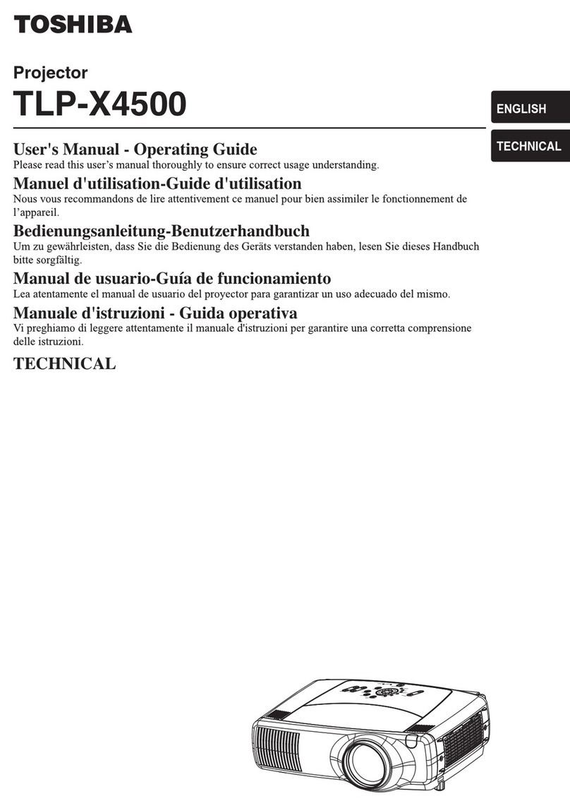 Toshiba TLP-X4500U User manual – operating guide