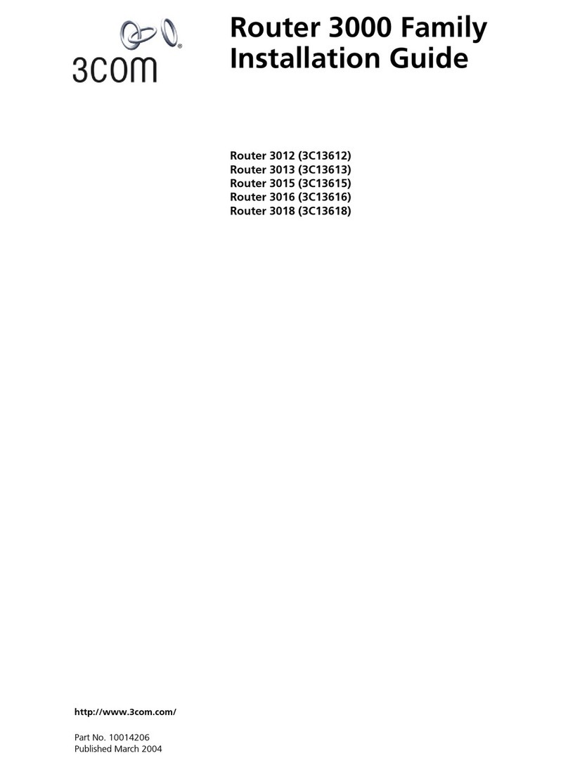 3Com Router 3012 User manual