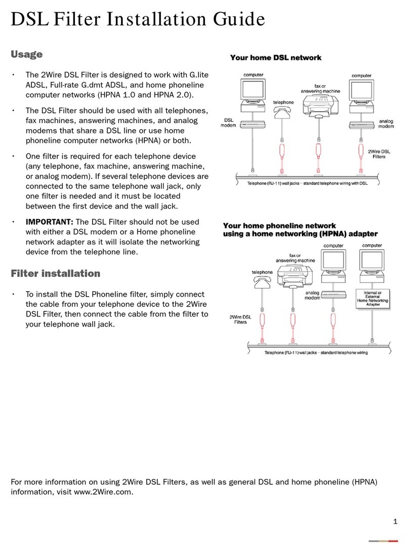 2-Wire Inline Filter User manual