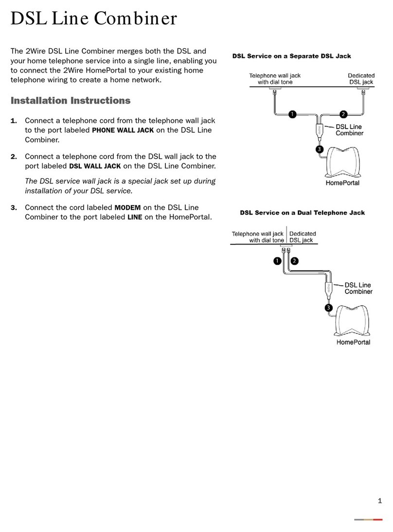 2-Wire DSL Line Combiner installation instructions