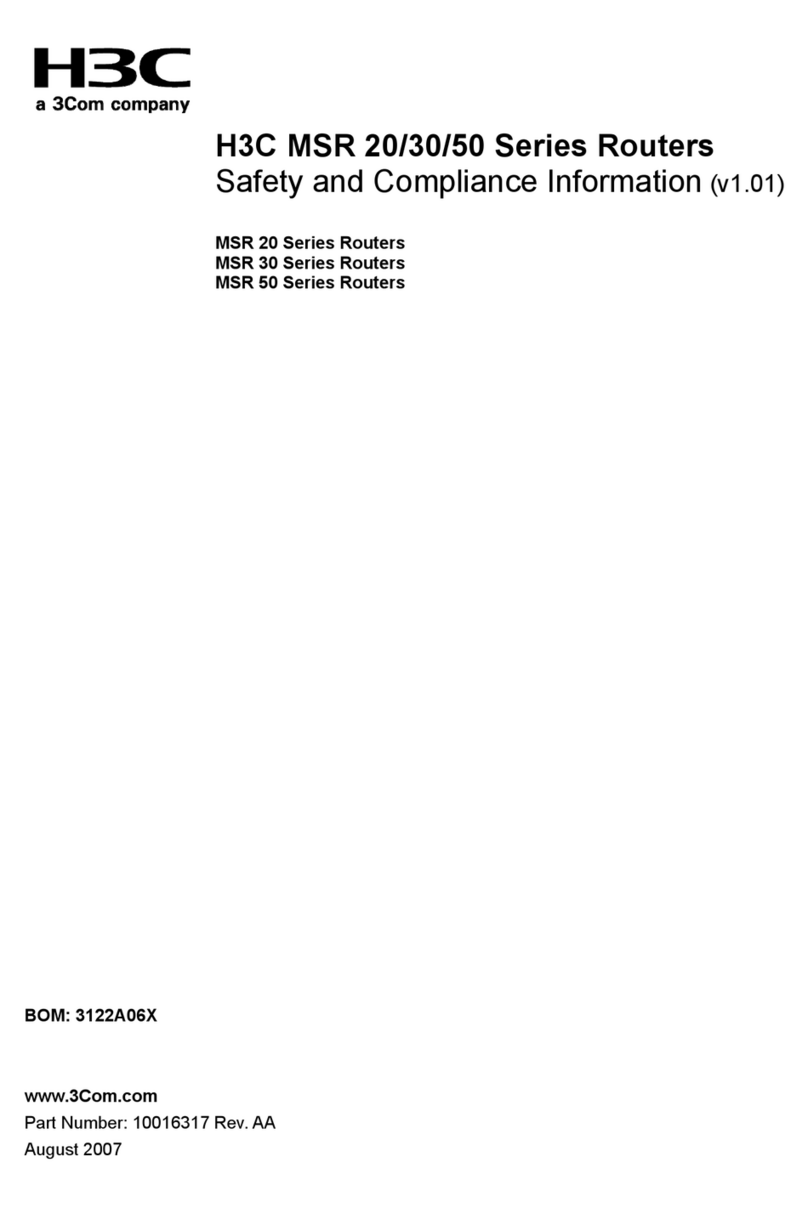 3Com MSR 50 Series Safety information