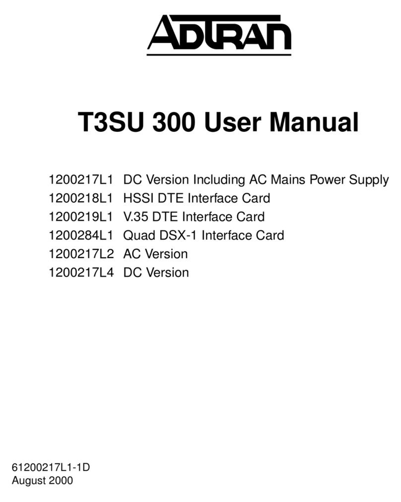 ADTRAN T3SU 300 User manual
