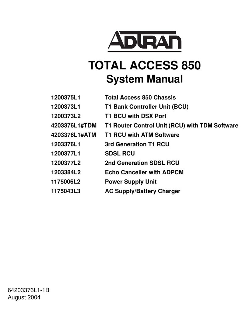 ADTRAN Total Access 850 User guide