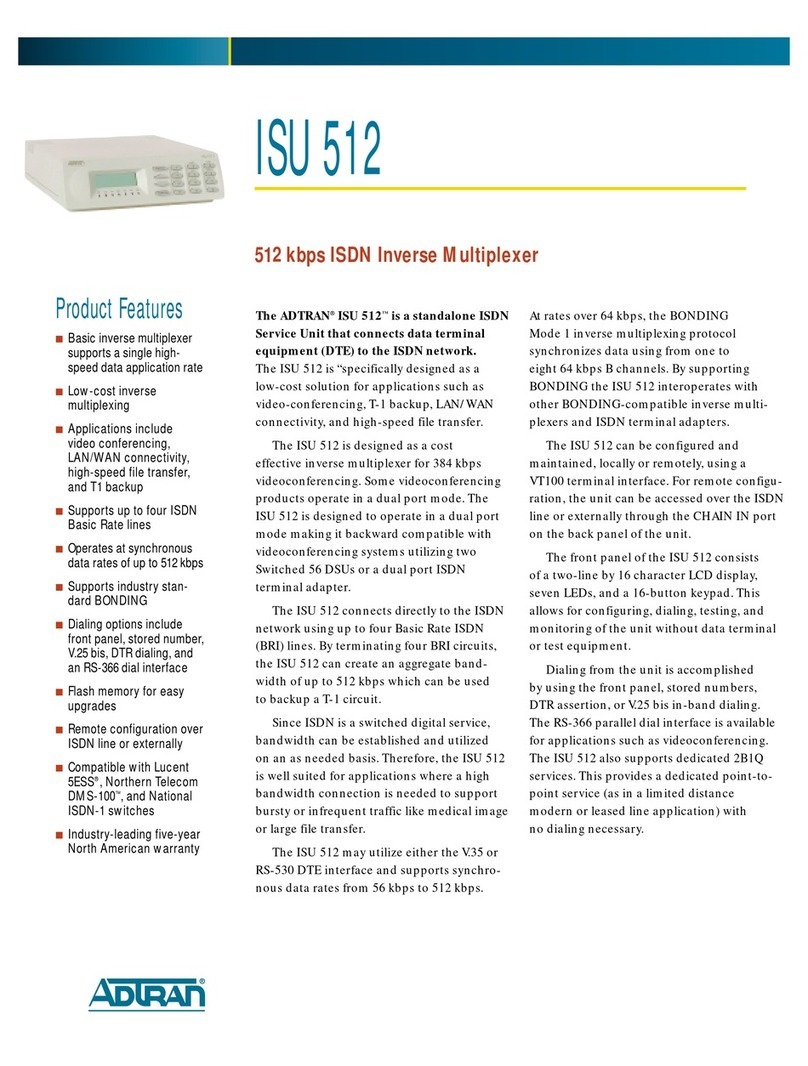 ADTRAN ISU 512 Specifications